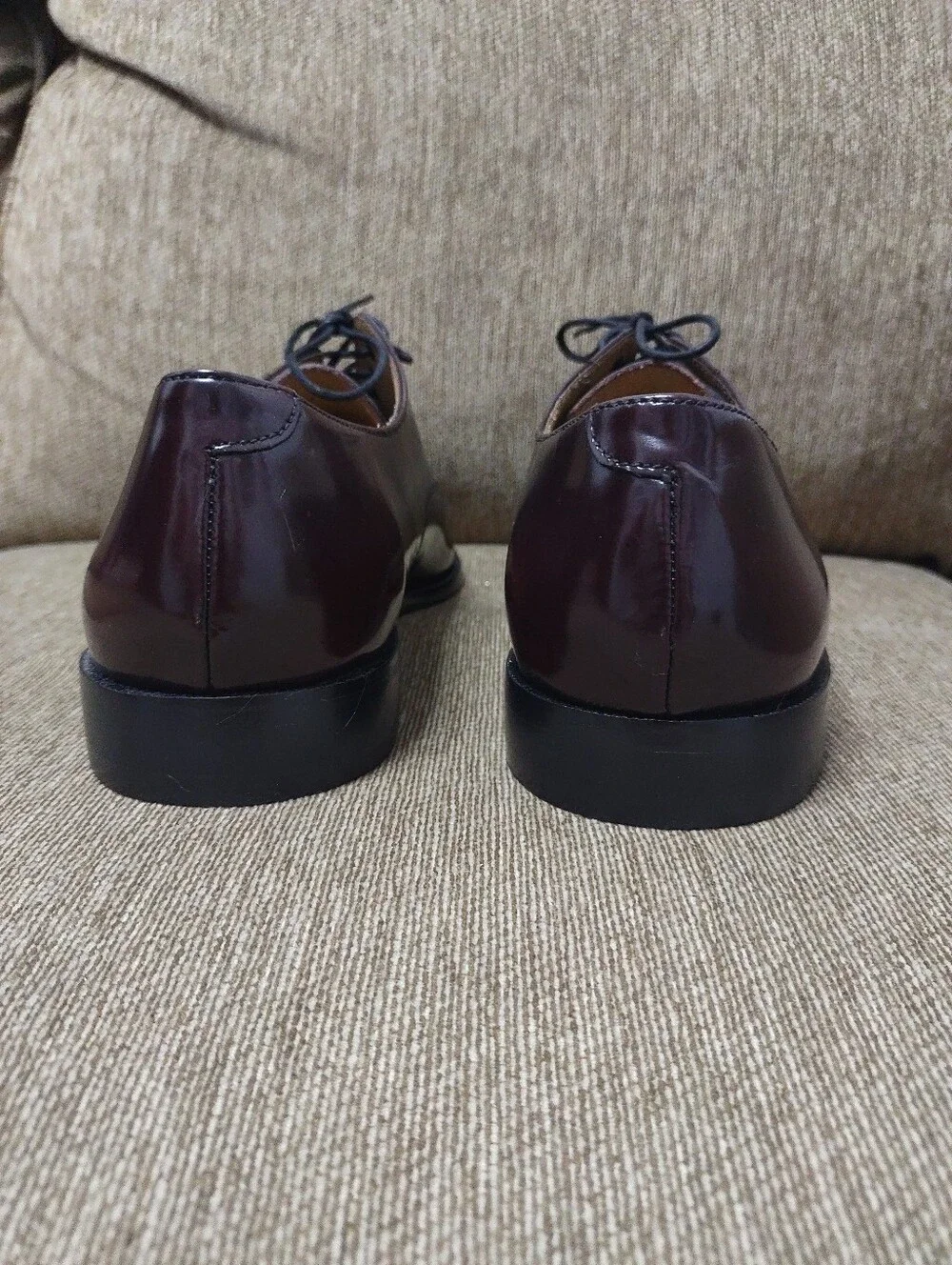 Cole Haan Men's Burgundy Leather Lace-Up Oxfords Size 11 D Dress Shoes